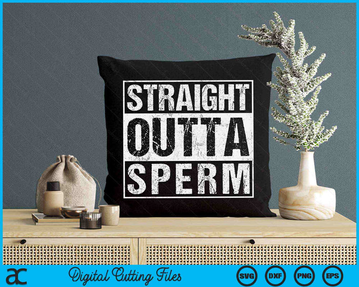 Straight Outta sperma vasectomie grappige operatie grap SVG PNG digitale afdrukbare bestanden