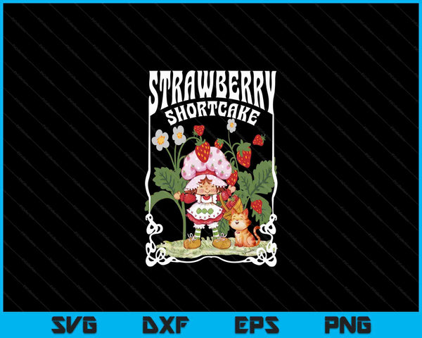 Strawberry Shortcake Life Is Sweet Nouveau Berry Garden SVG PNG digitale snijbestanden