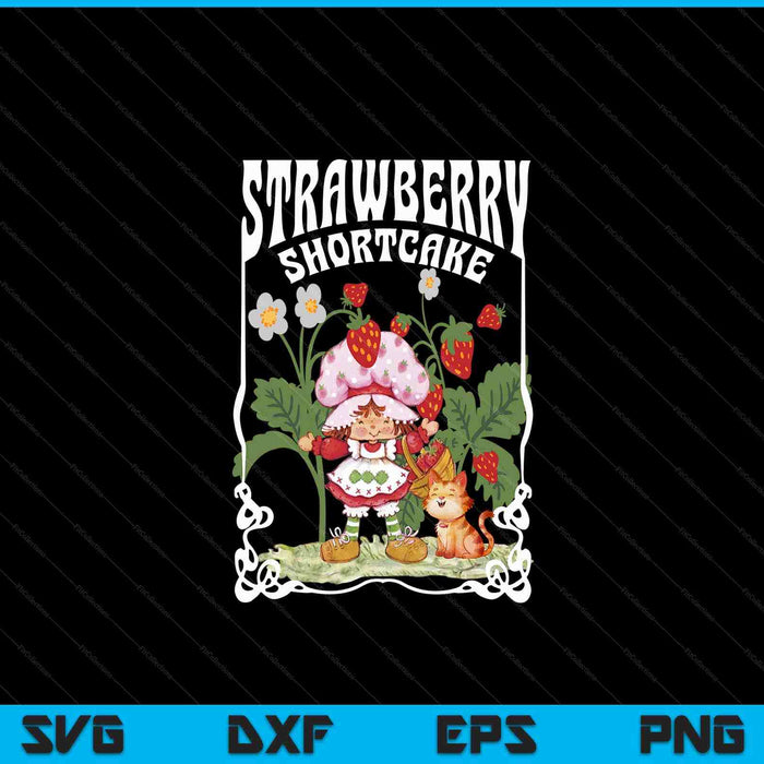 Strawberry Shortcake Life Is Sweet Nouveau Berry Garden SVG PNG Digital Cutting Files