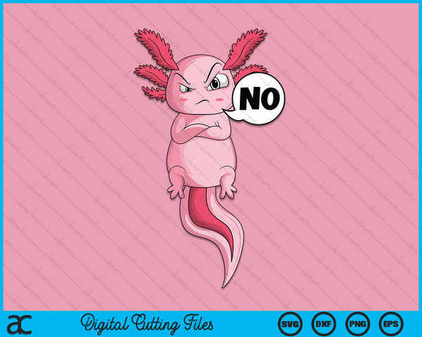 Stubborn axolotl SVG cut file