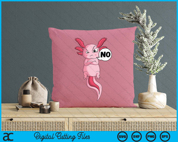 Stubborn Axolotl SVG PNG Digital Printable Files