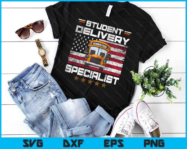 Student Delivery Specialist Funny School Bus Driver Mens SVG PNG Digital Cutting Files