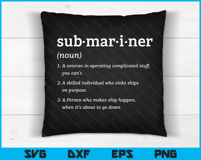 Submariner Definition Submersible Nuclear powered Submarine SVG PNG Digital Cutting Files