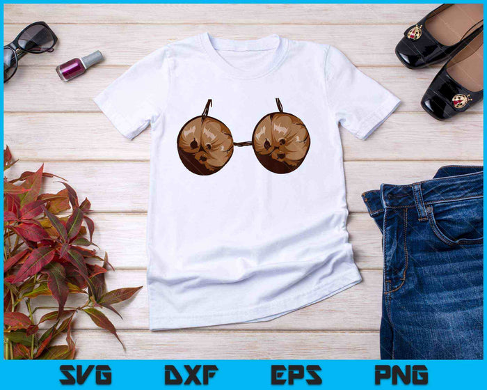Summer Coconut Bra Halloween Costume Shirt SVG PNG Cutting Printable Files