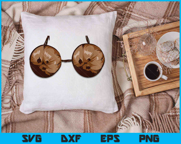 Zomer kokosnoot beha Halloween kostuum shirt SVG PNG snijden afdrukbare bestanden