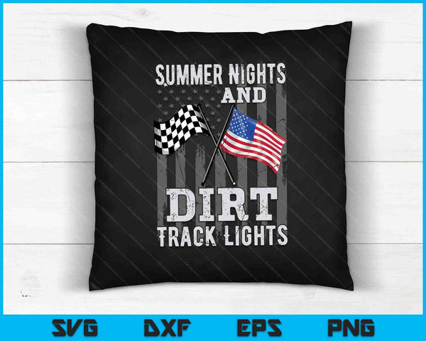 Summer Nights Dirt Track Lights SVG PNG Cutting Printable Files