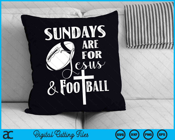 Zondagen zijn voor Jezus en voetbal grappige christelijke SVG PNG digitale snijbestanden