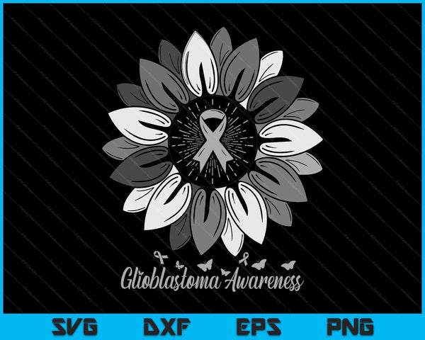 Sunflower glioblastoma awareness month SVG cut file