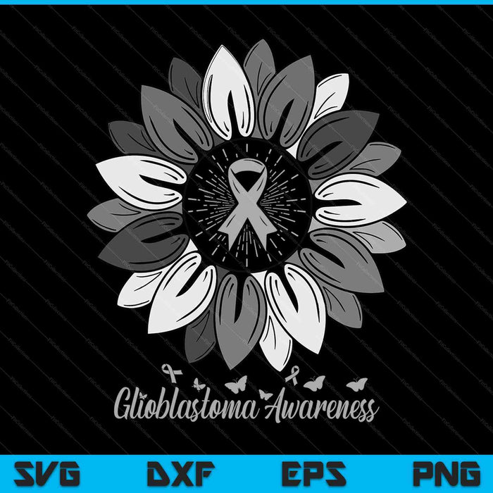 Sunflower glioblastoma awareness month SVG cut file