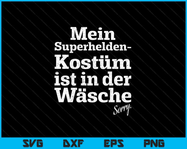 Superhero costume in der wäsche Cologne carnival superhero SVG cut file
