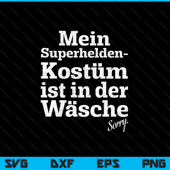 Superhero costume in der wäsche Cologne carnival superhero SVG cut file