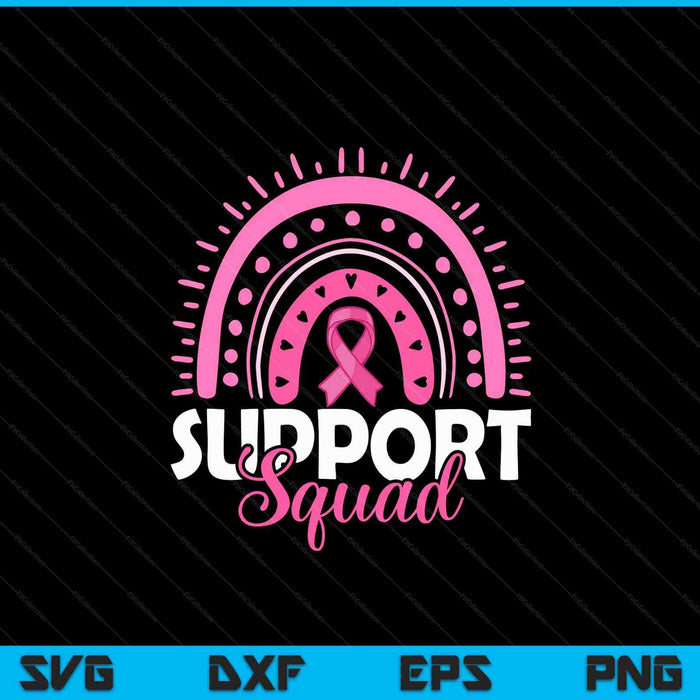Support squad breast cancer warrior SVG cut file
