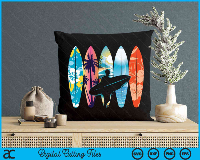 Surfboarder Hawaii Wave Surfing Surfboard Lover Beach Surfer SVG PNG Digital Cutting File