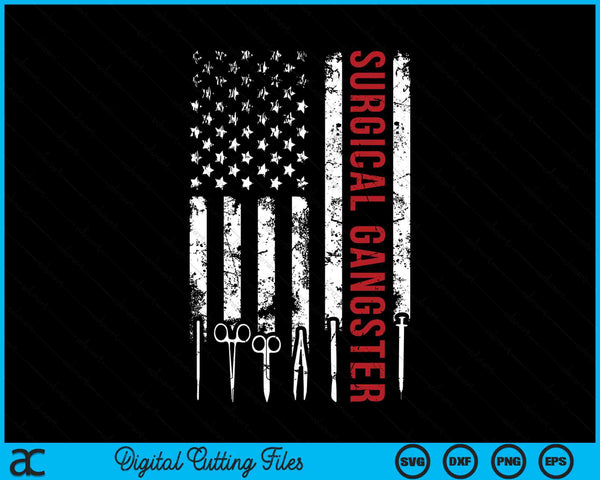 Surgical Gangster USA Flag SVG PNG Digital Printable Files