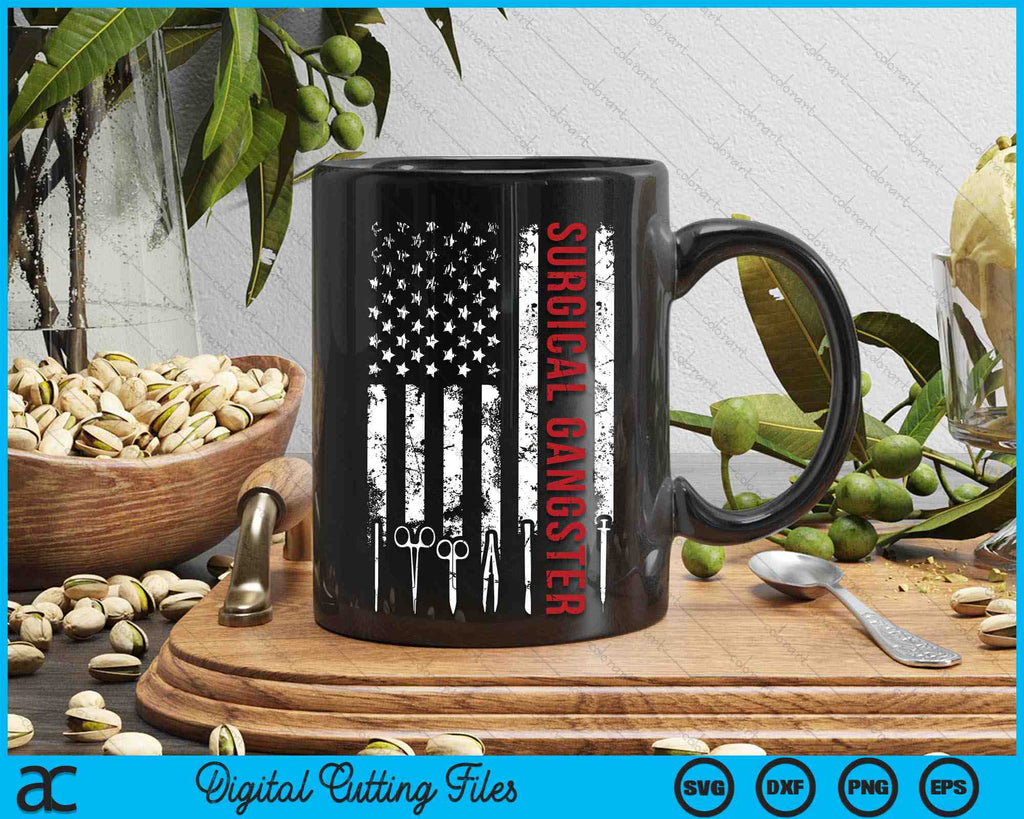 Surgical Gangster USA Flag SVG PNG Digital Printable Files – creativeusarts