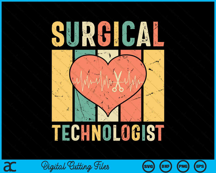 Chirurgische Tech Technoloog Scrub Medisch Verpleegkundige SVG PNG Digitale Snijbestanden
