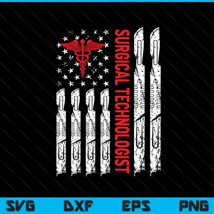 Surgical technologist scrub tech SVG cut file
