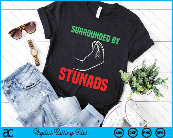 Surrounded By Stunads Funny Italian Hand Gesture SVG PNG Digital Cutting Files