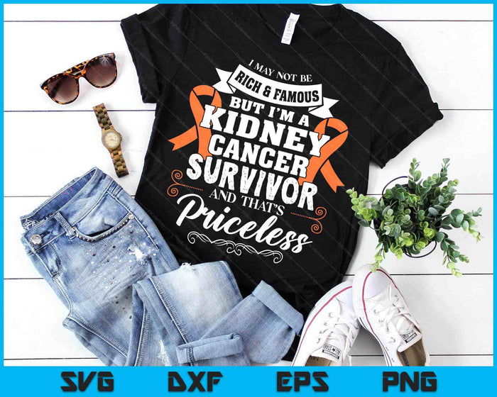 Survivor Priceless Kidney Cancer Awareness Ribbon SVG PNG Digital Printable Files