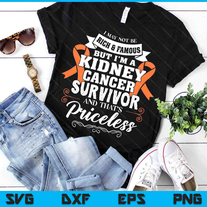 Survivor Priceless Kidney Cancer Awareness Ribbon SVG PNG Digital Printable Files