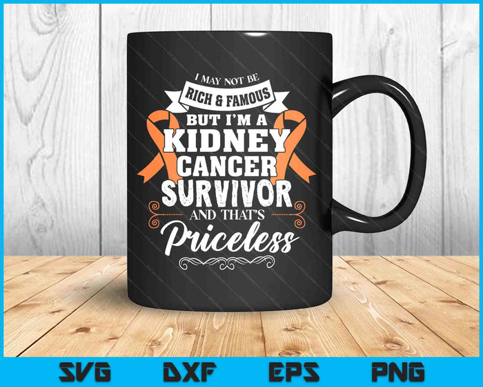 Survivor Priceless Kidney Cancer Awareness Ribbon SVG PNG Digital Printable Files