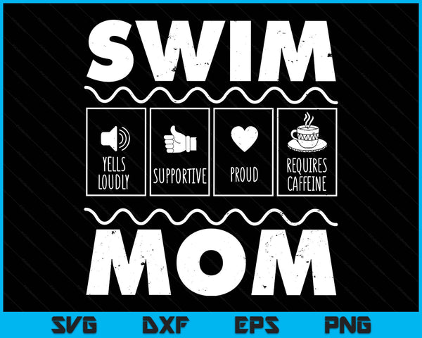 Swim mom contents swimming mum swimmer Mother's Day SVG cut file