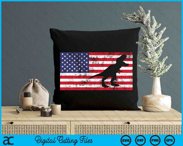 T-Rex American Flag 4th of July Dinosaur SVG PNG Digital Cutting Files