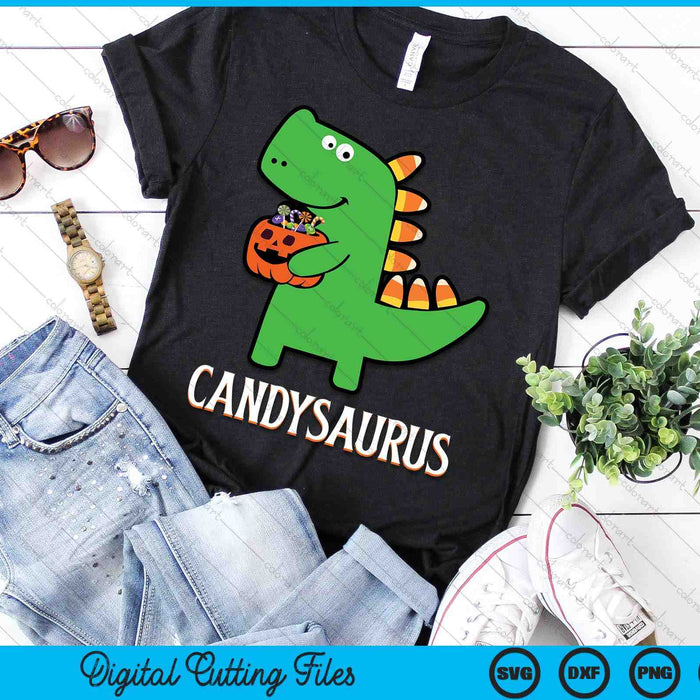 T-Rex Candysaurus Candy Corn Dinosaur Halloween SVG PNG Digital Cutting Files