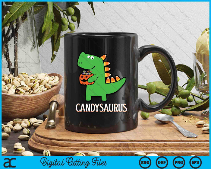 T-Rex Candysaurus Candy Corn Dinosaur Halloween SVG PNG Digital Cutting Files