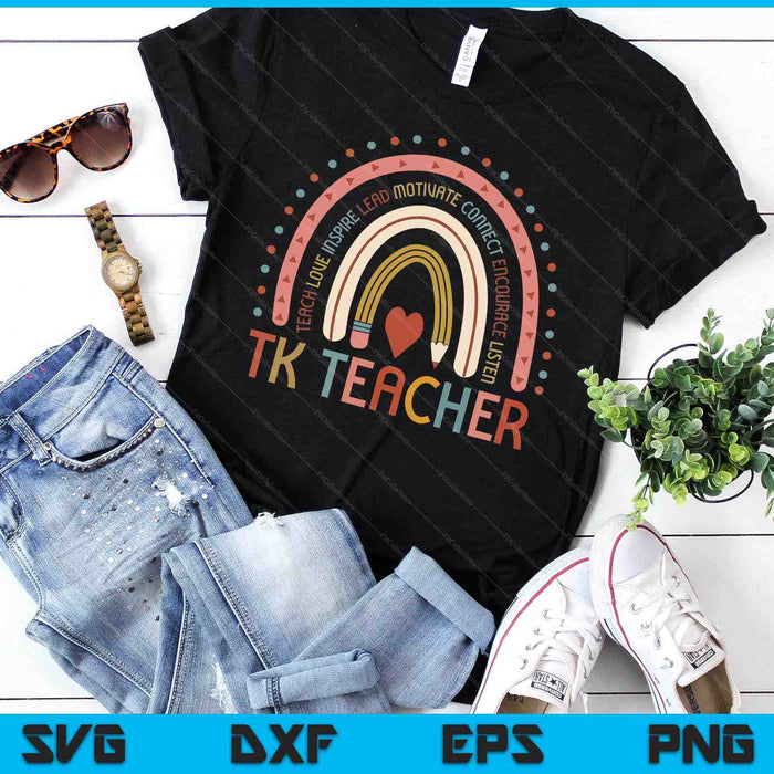 TK Teacher Back To School Teacher SVG PNG Digital Printable Files