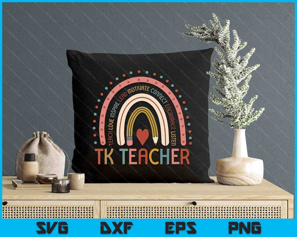 TK Teacher Back To School Teacher SVG PNG Digital Printable Files