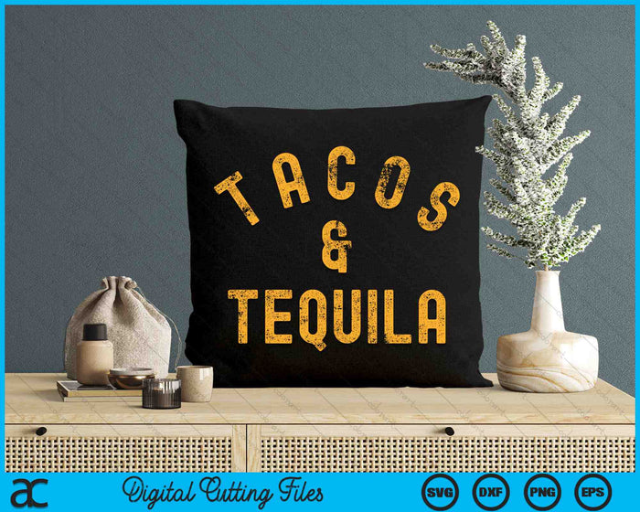 Taco's & Tequila grappige Taco minnaar zeggen slogan SVG PNG digitale afdrukbare bestanden