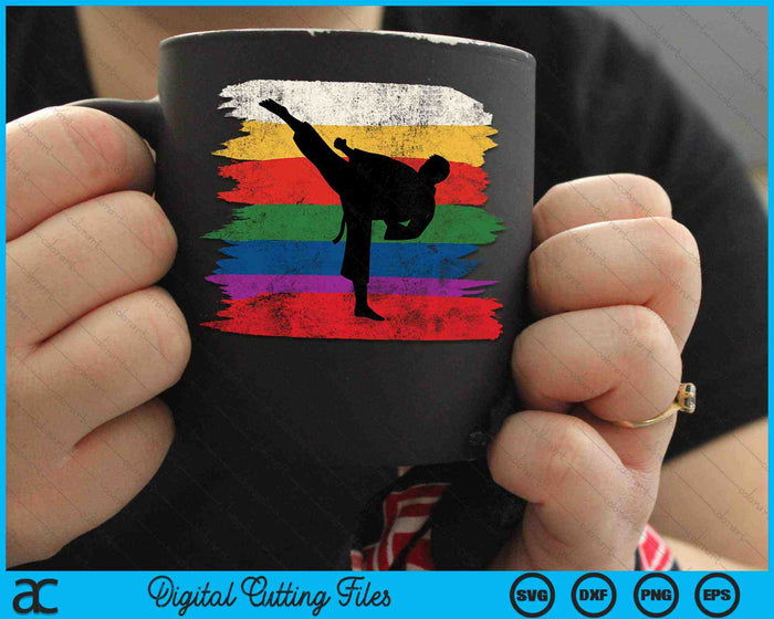 Taekwondo Belts Silhouette Distressed Martial Arts SVG PNG Digital Cutting Files