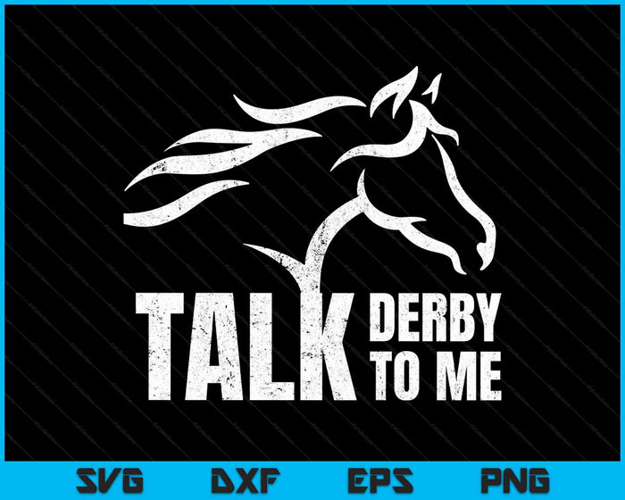 Habla Derby conmigo divertidas carreras de caballos SVG PNG cortando archivos imprimibles