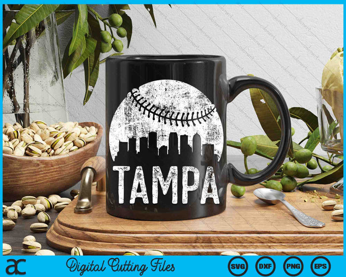 Tampa Skyline Vintage Tampa Baseball SVG PNG Digital Cutting Files
