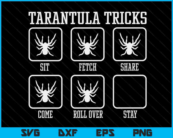 Tarantula trucs harige spinnen Ntomophile entomoloog SVG PNG digitale afdrukbare bestanden