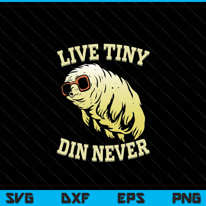 Tardigrade live tiny die never water bear microbiology SVG cut file