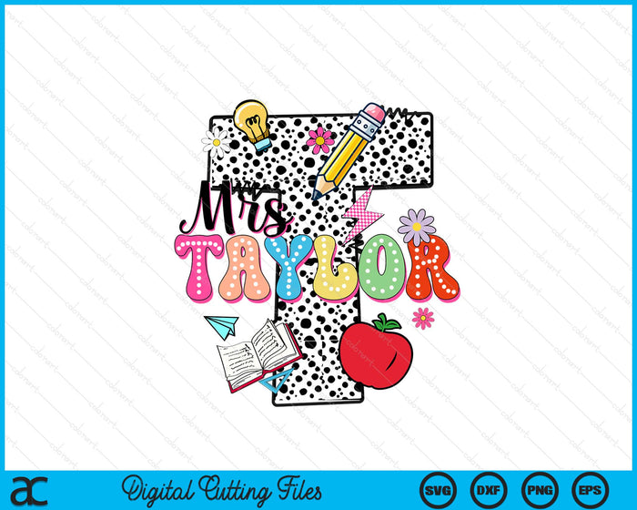 Teacher Name Custom Back To School SVG PNG Digital Printable Files