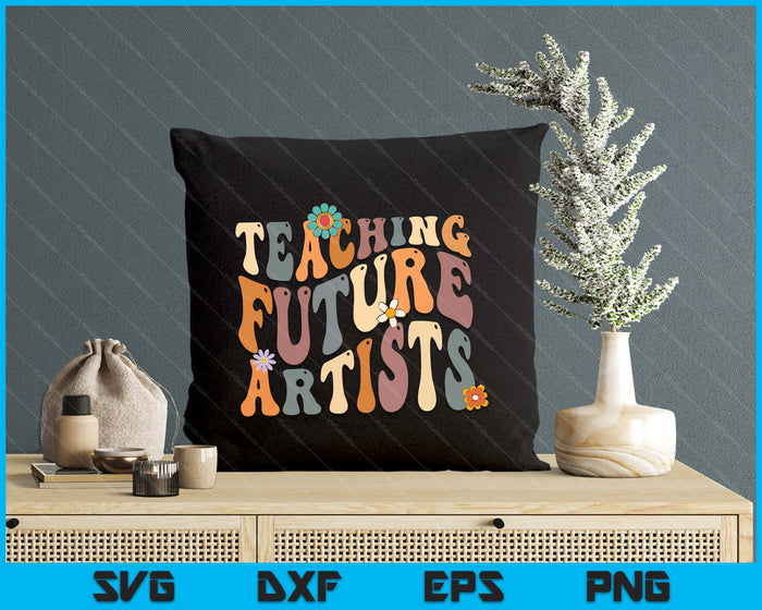 Teaching Future Artists Retro Teacher Students Women SVG PNG Digital Cutting Files