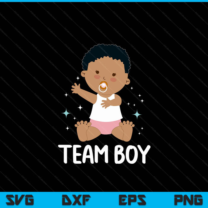 Team boy baby announcement gender reveal party SVG PNG cut file for Cricut