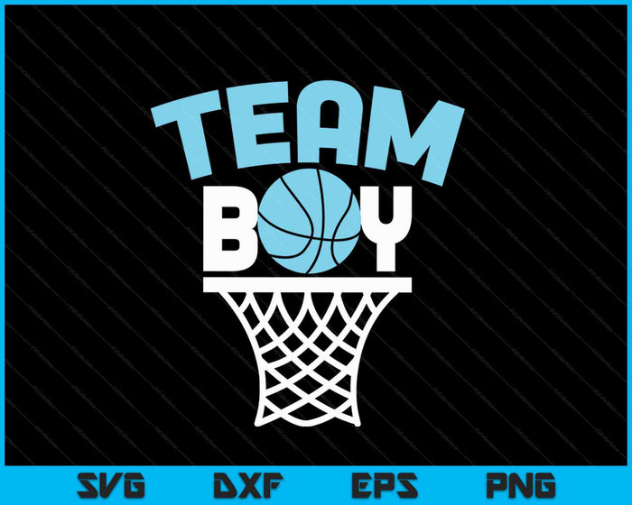 Team Boy Basketball Gender Reveal SVG PNG Digital Cutting Files