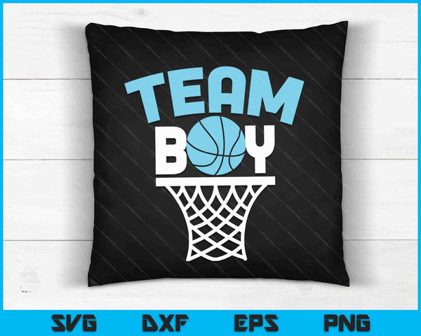 Team Boy Basketball Gender Reveal SVG PNG Digital Cutting Files