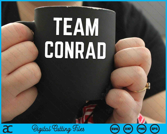 Team Conrad vriend familie fanclub ondersteuning SVG PNG digitale snijbestanden