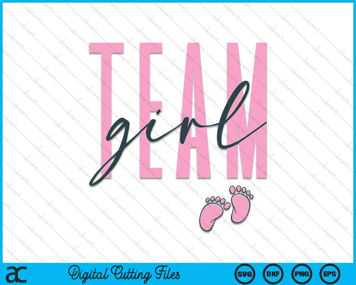 Team Girl Gender Reveal Baby Shower SVG PNG Digital Cutting Files