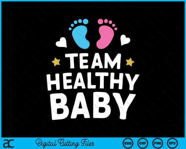 Team Healthy Baby Gender Reveal Party Announcement SVG PNG Digital Cutting Files