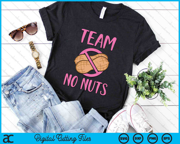 Team No Nuts Girl Gender Reveal SVG PNG digitale snijbestanden