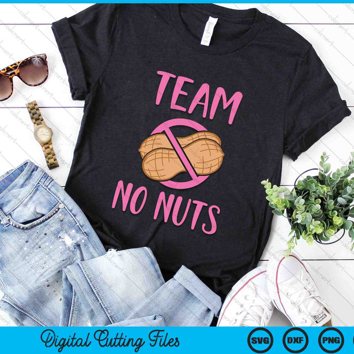 Team No Nuts Girl Gender Reveal SVG PNG Digital Cutting Files