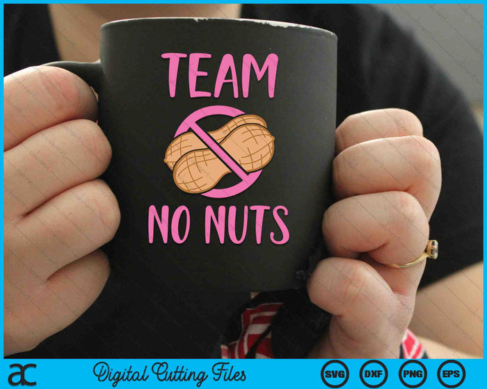 Team No Nuts Girl Gender Reveal SVG PNG digitale snijbestanden