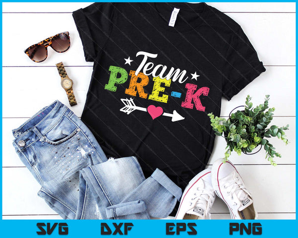 Team Pre-K Teacher Student Kids Back To School SVG PNG Digital Printable Files
