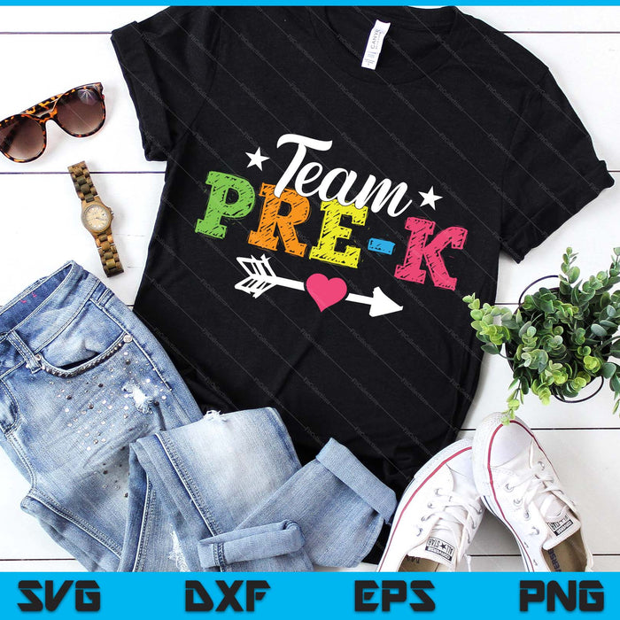 Team Pre-K Teacher Student Kids Back To School SVG PNG Digital Printable Files